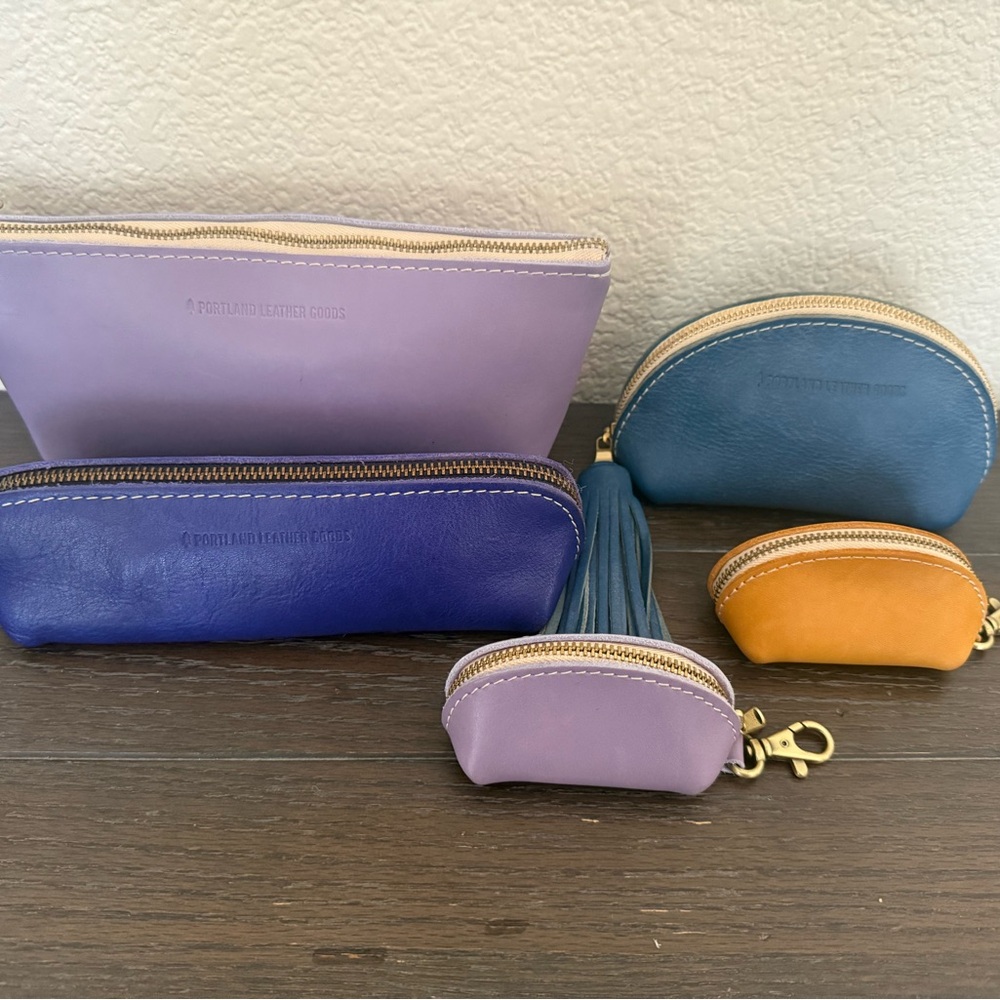 Portland Leather Pouch Set